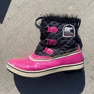 Pink Sorel Snow Boots